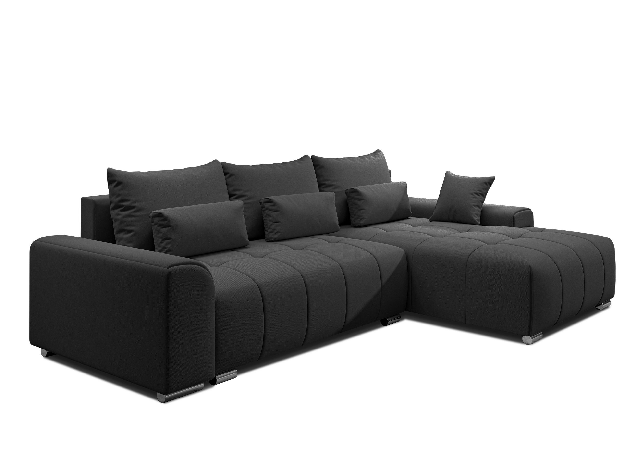 AX Living Ecksofa Schwarz 260x179 cm