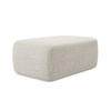 POUF Chenille Stoff Grau - Silberfarben/Schwarz, Kunststoff/Textil (102/40/62cm) - Makamii