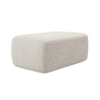 POUF Chenille Stoff Grau - Silberfarben/Schwarz, Kunststoff/Textil (102/40/62cm) - Makamii