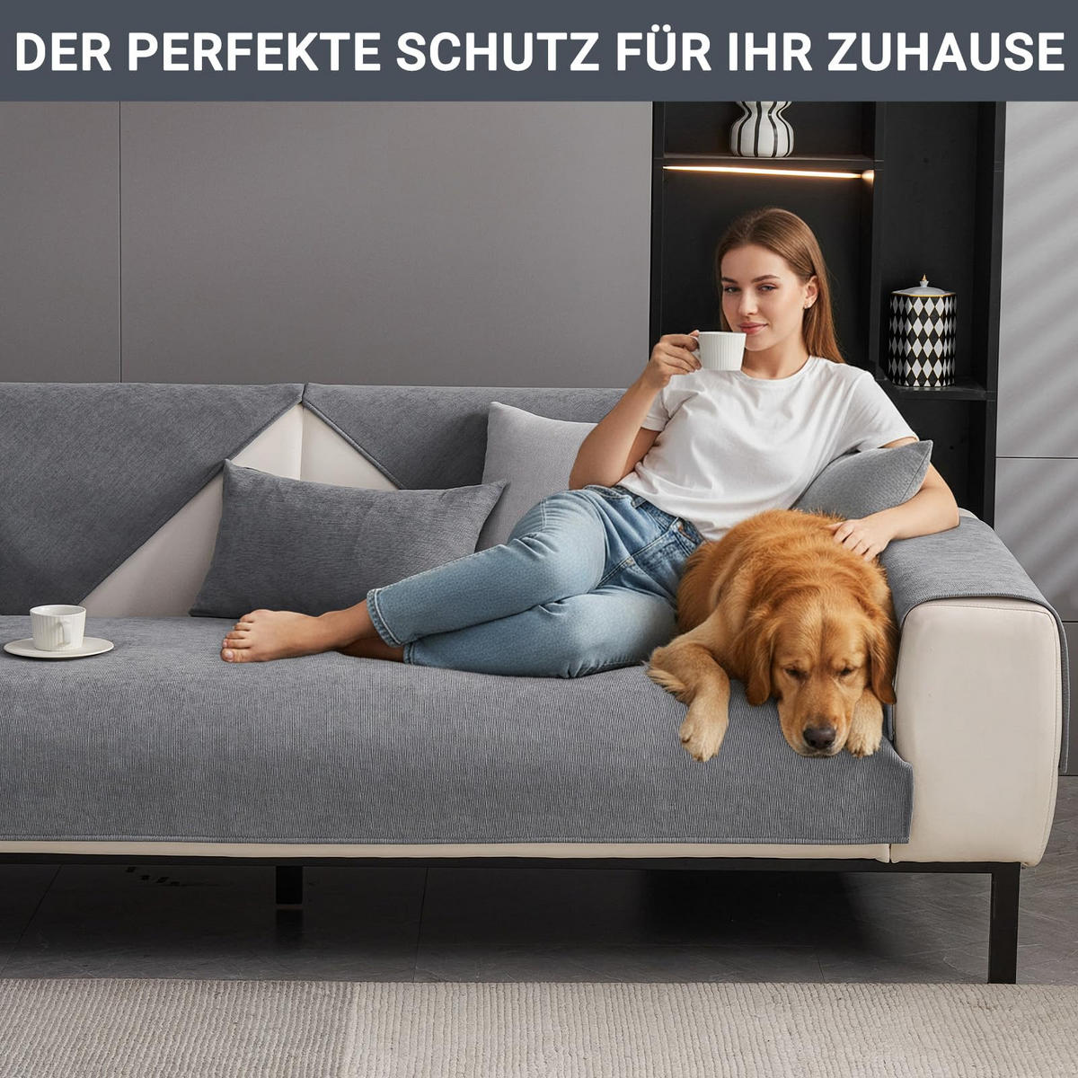 SOFAÜBERWURF Dunkelgrau 90 x 180 cm 1 Stück - Dunkelgrau, Textil (90/180cm) - Kaket