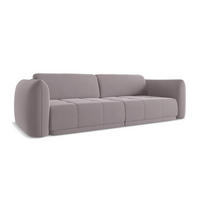 4-SITZER-SOFA Samt Stoff Violett - Lila/Flieder, Kunststoff/Textil (250/74/105cm) - Makamii
