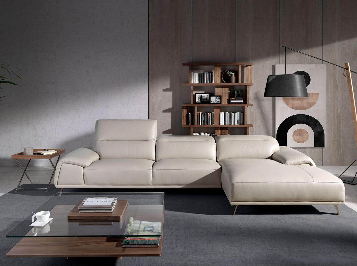 ECKTISCH Rechteckiger Ecktisch Nussbaum und verchromter Stahl 61/48/51 cm - Edelstahlfarben/Nussbaumfarben, Holz/Metall (48/61/51cm) - ANGEL CERDA