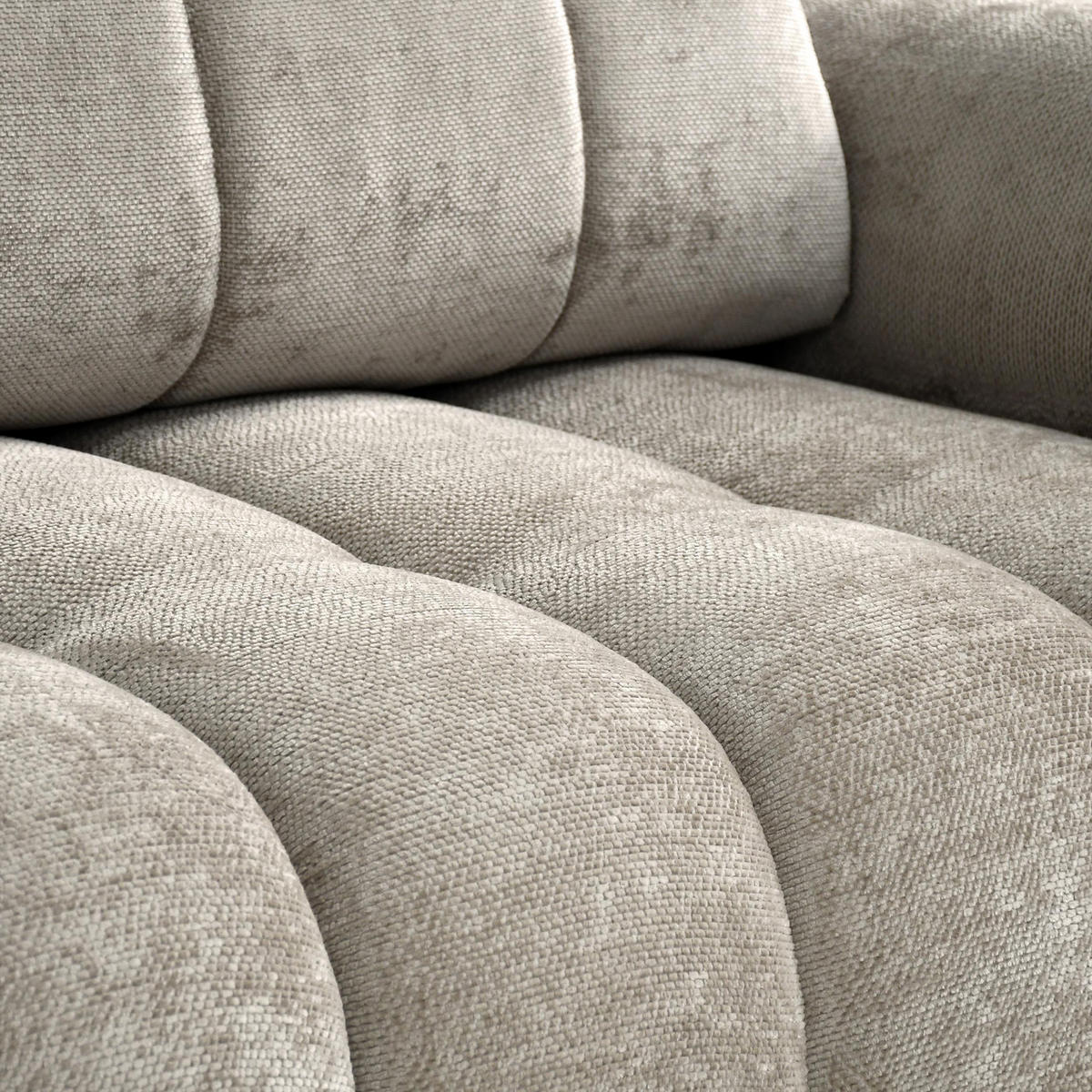 ROZKLÁDACÍ POHOVKA Mavi, 3místná s funkcí spaní, ložná plocha 195x145 cm, béžová - béžová, textil (255/100/110cm) - Beautysofa