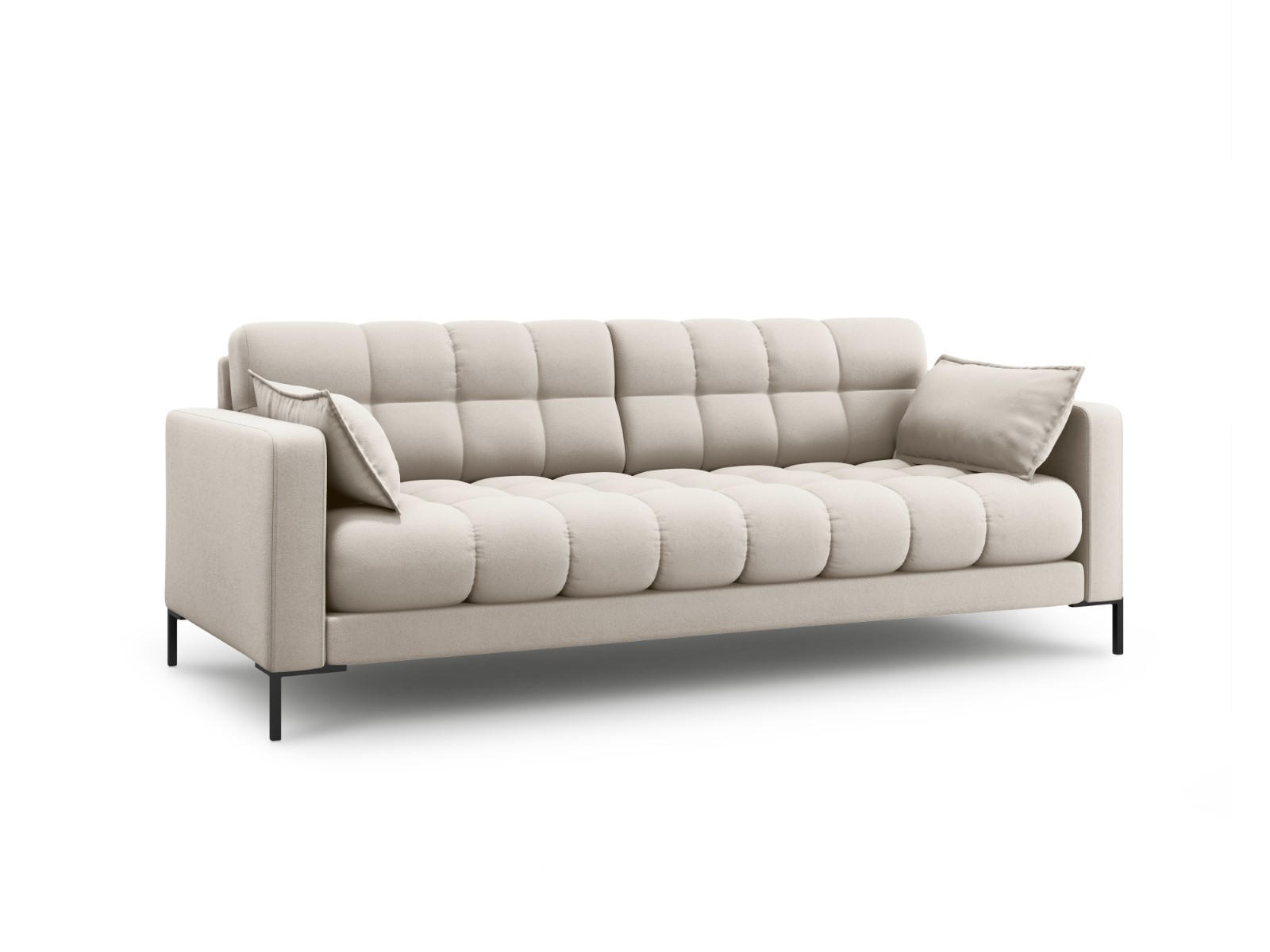 SOFA Mamaia aus strukturiertem Stoff beige 3 Sitzplätze - Beige, Textil (92/75/177cm) - Micadoni