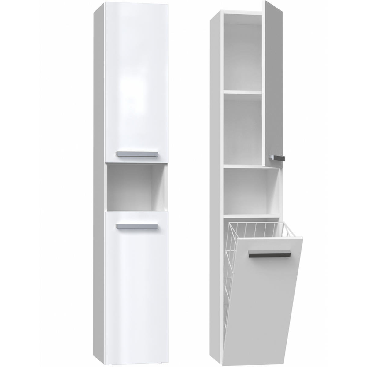 SKRIŇA kúpeľňová - biela, kompozitné drevo (31/174/30cm) - RAUMHIRSCH FURNITURE