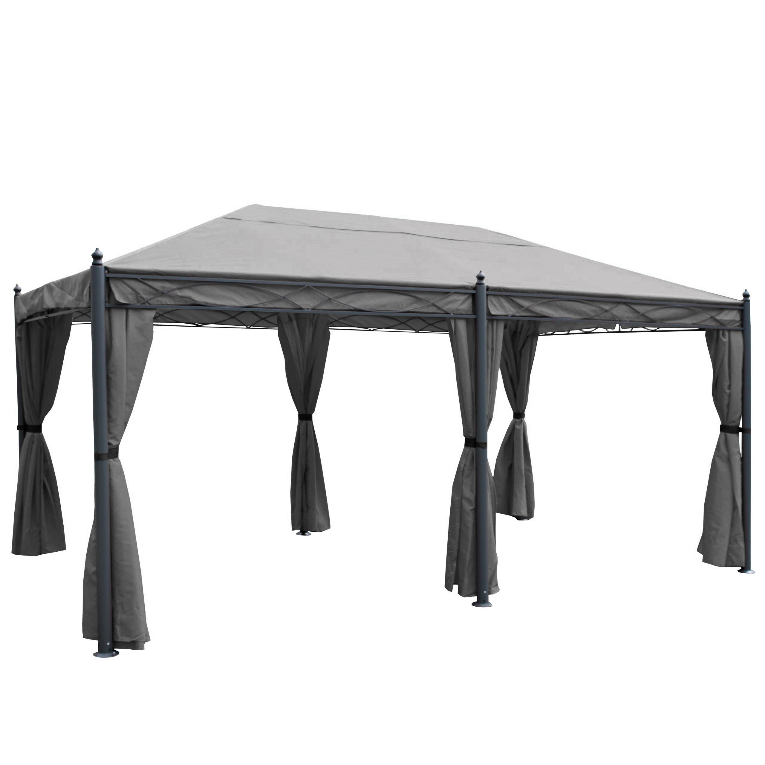 PERGOLA CALPE Grau - Grau, Metall (298/276/500cm) - MCW