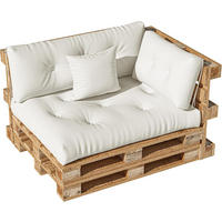 PALETTENKISSEN 4er Set - Weiß, Textil (120/40/80cm) - Vercart