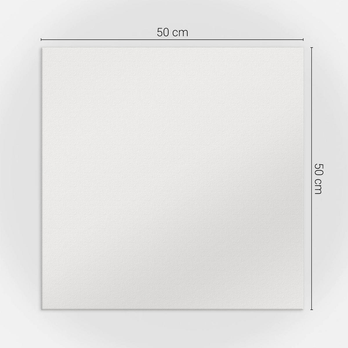 WANDPANEEL 4x 50x50 cm selbstklebend Marbryn - Weiß, Kunststoff (50/1.6/50cm) - Wallfluent