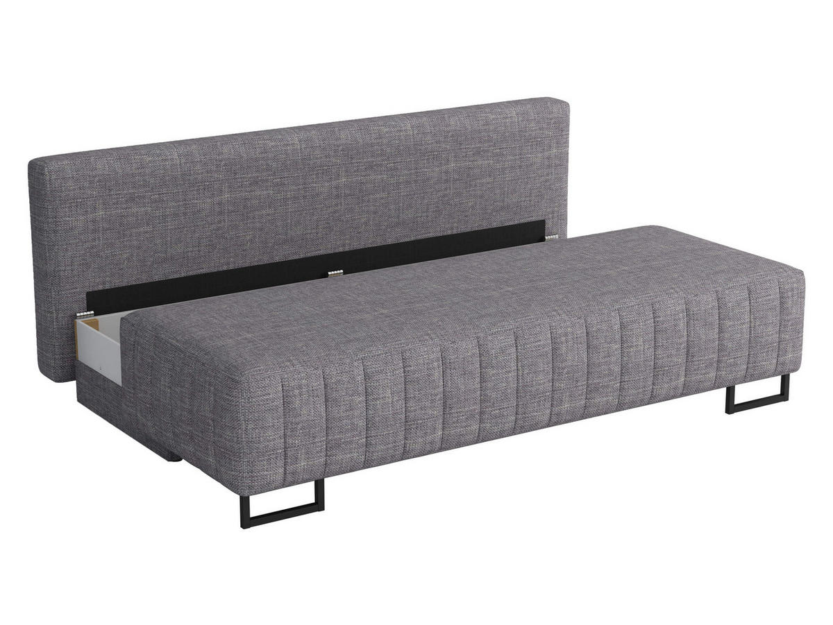 SCHLAFSOFA Laguna - Schwarz/Dunkelblau, Holz/Textil (200/90/90cm) - MIRJAN24