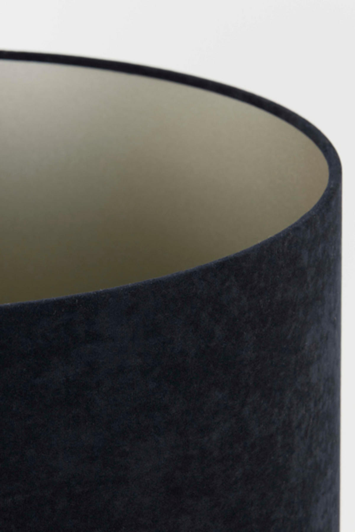 LAMPENSCHIRM Samt Schwarz Ø45/45 cm - Schwarz, Textil (45/45/45cm) - Light & Living