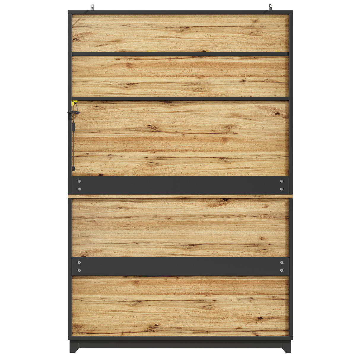 BUFFET 120/40/180 cm schwarz aus MDF mit LED - Schwarz, Holzwerkstoff (120/180/40cm) - OKWISH