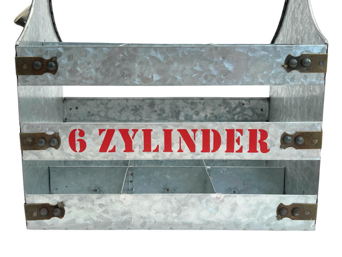 WEINTRÄGER Metall mit Öffner 6 Zylinder 96402 - Grau, Metall (33/33/20cm) - DanDiBo