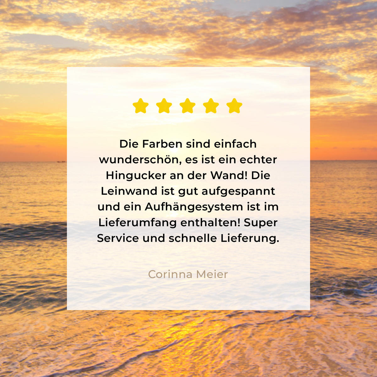LEINWANDBILD Strand - Sonnenuntergang - Meer Groß 140x90 cm - Gelb, Textil (140/90cm) - MuchoWow