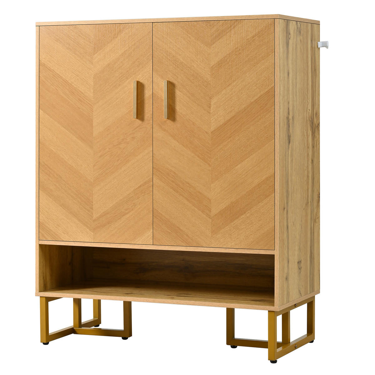 SCHUHSCHRANK 80/38/100 cm natur aus MDF mit Soft-Close - Naturfarben, Holzwerkstoff (80/100/38cm) - OKWISH