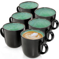 KAFFEEBECHER SET FIJI - 6 teilig aus Steingut - Grün, Keramik (0.43L) - Sänger