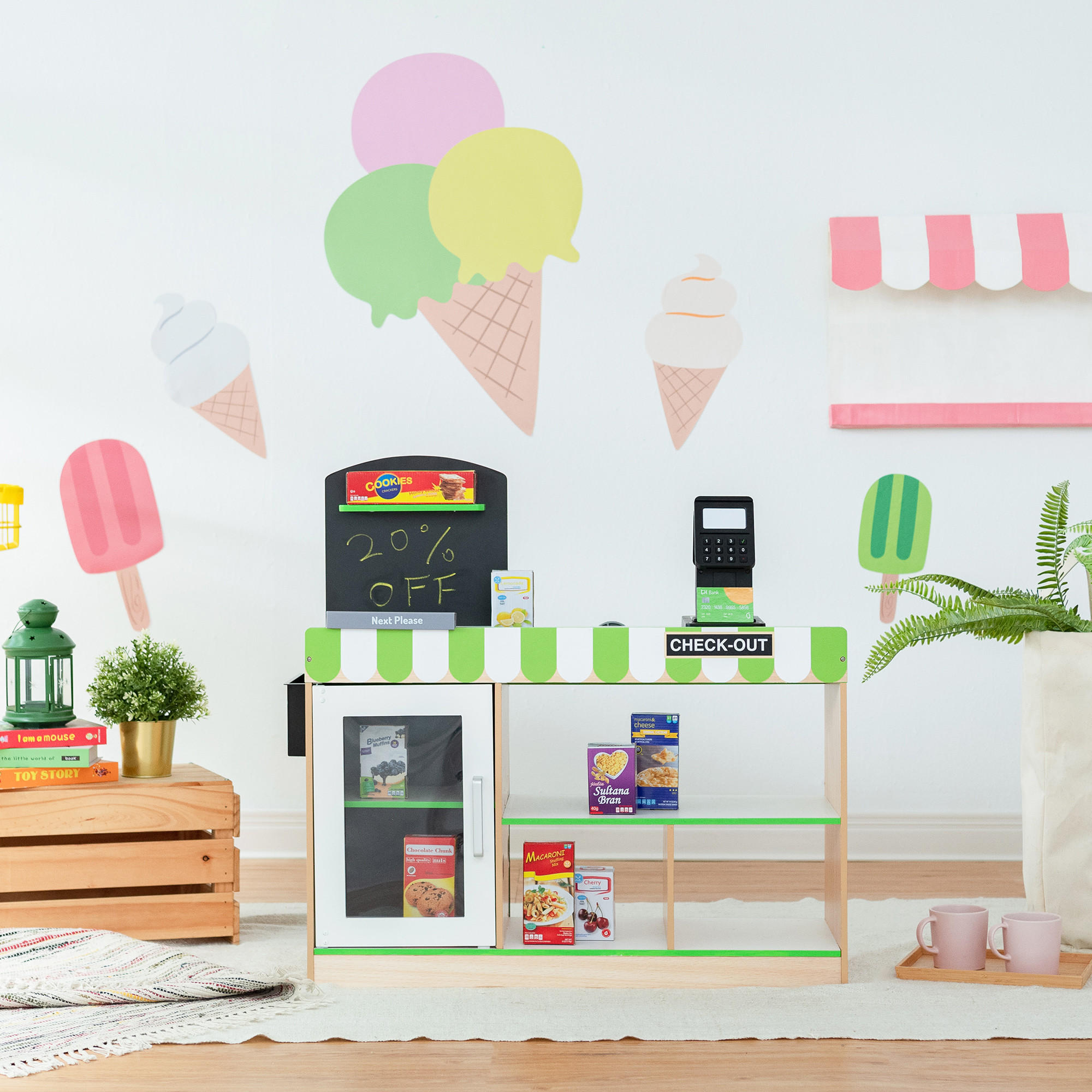 SPIELKASSE Austin, Grün, 79cm - Grün, Holzwerkstoff (33/79/84cm) - Teamson Kids
