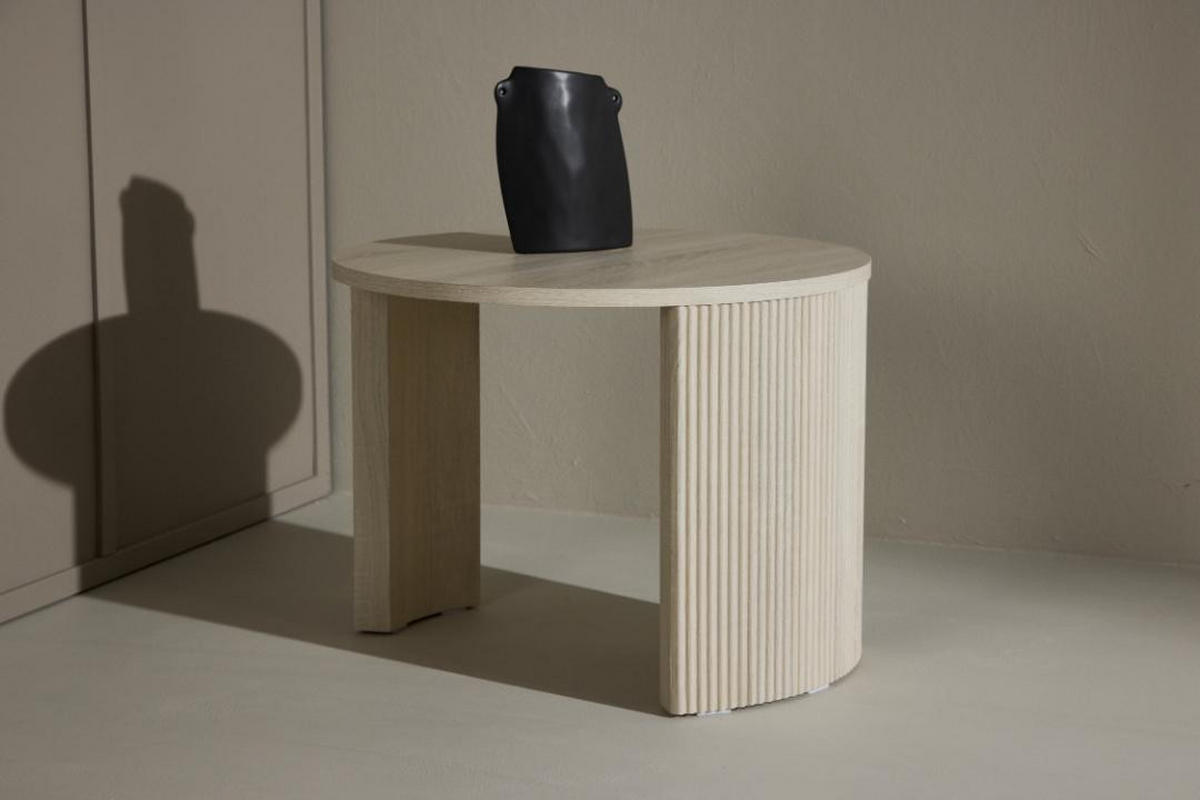 COUCHTISCH, Bristol, Whitewash, MDF, 60 x 60 x 45 cm - Weiß, Holzwerkstoff (60/60/45cm) - ebuy24