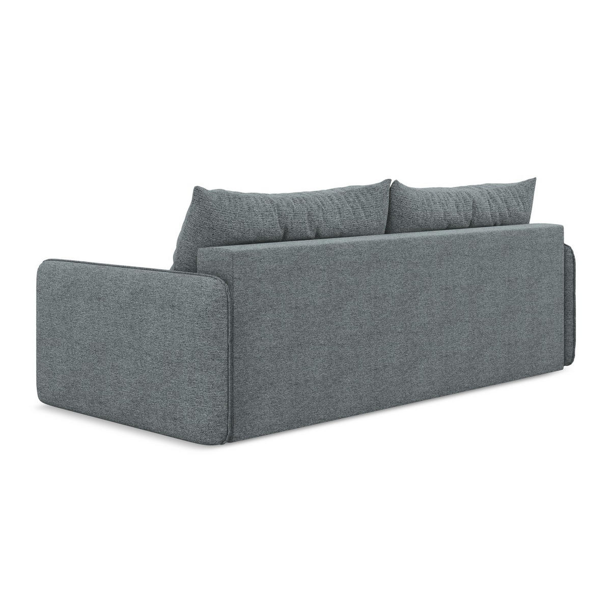 3-SITZER SOFA mit Schlaffunktion Chenille Stoff Blau - Blau/Blaugrau, Kunststoff/Textil (216/86/105cm) - Makamii