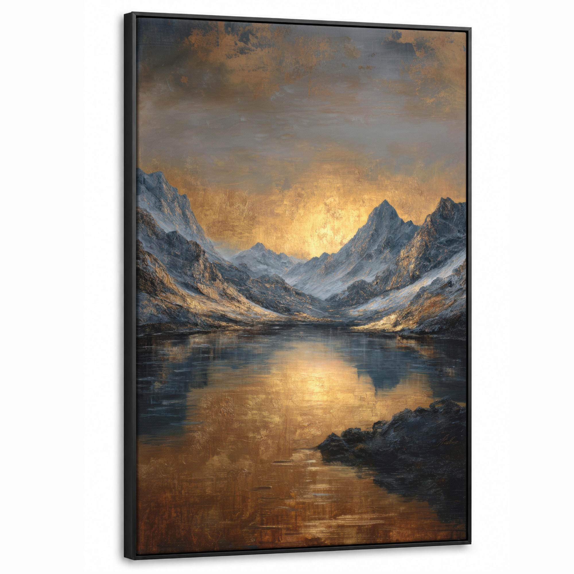 MuchoWow Leinwand Gold 80x120 cm