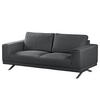 2-SITZER SOFA - Strukturstoff - Anthrazit, Textil (196/81/89cm) - home24