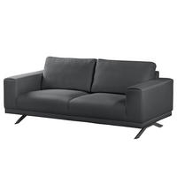 2-SITZER SOFA - Strukturstoff - Anthrazit, Textil (196/81/89cm) - home24