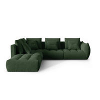 MODULARES-ECKSOFA links Bloom aus strukturiertem Stoff Moosgrün 4 Sitzplätze - Salbeigrün, Textil (310/316cm) - Micadoni