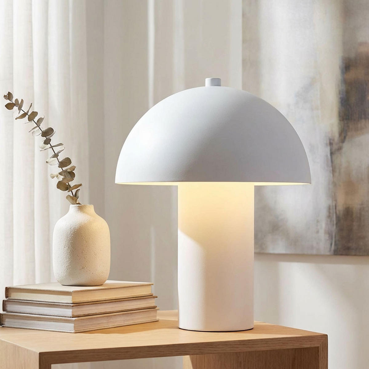 LED TISCHLEUCHTE Retro Weiß - Weiß, Metall (20/20/26cm) - Nowa