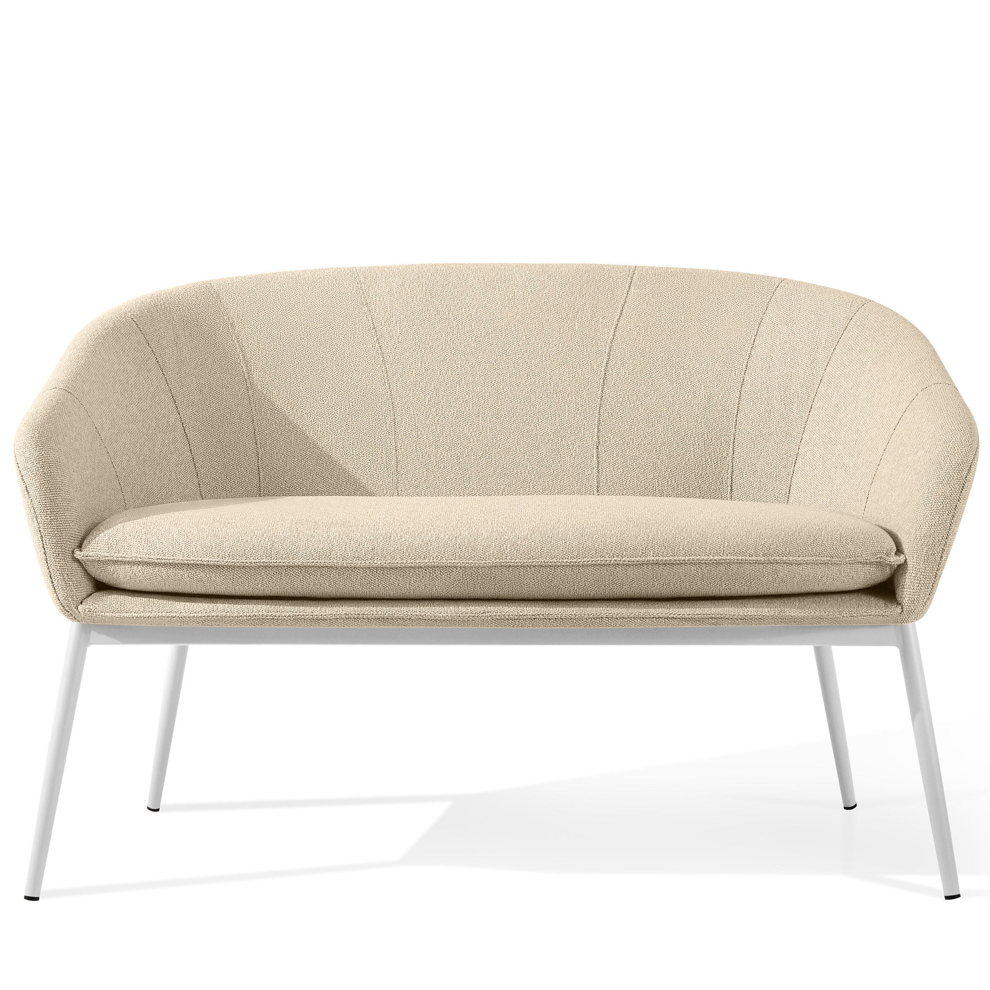 Konsimo® Gartensofa Creme 118x76x66 cm