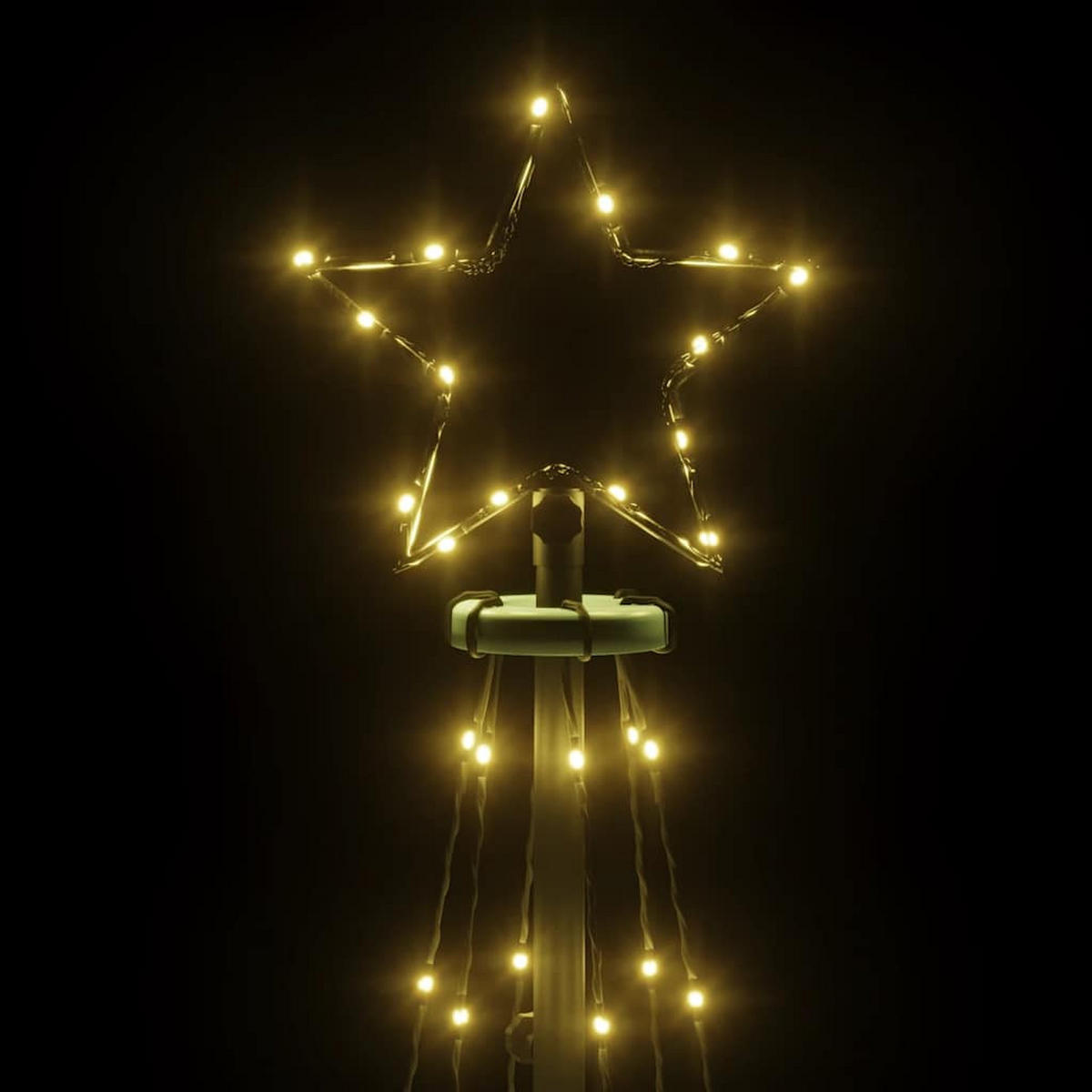 WEIHNACHTSBAUM Kegelform Warmweiss 108 Leds 70/180 Cm - Weiß, Metall (180cm) - vidaXL