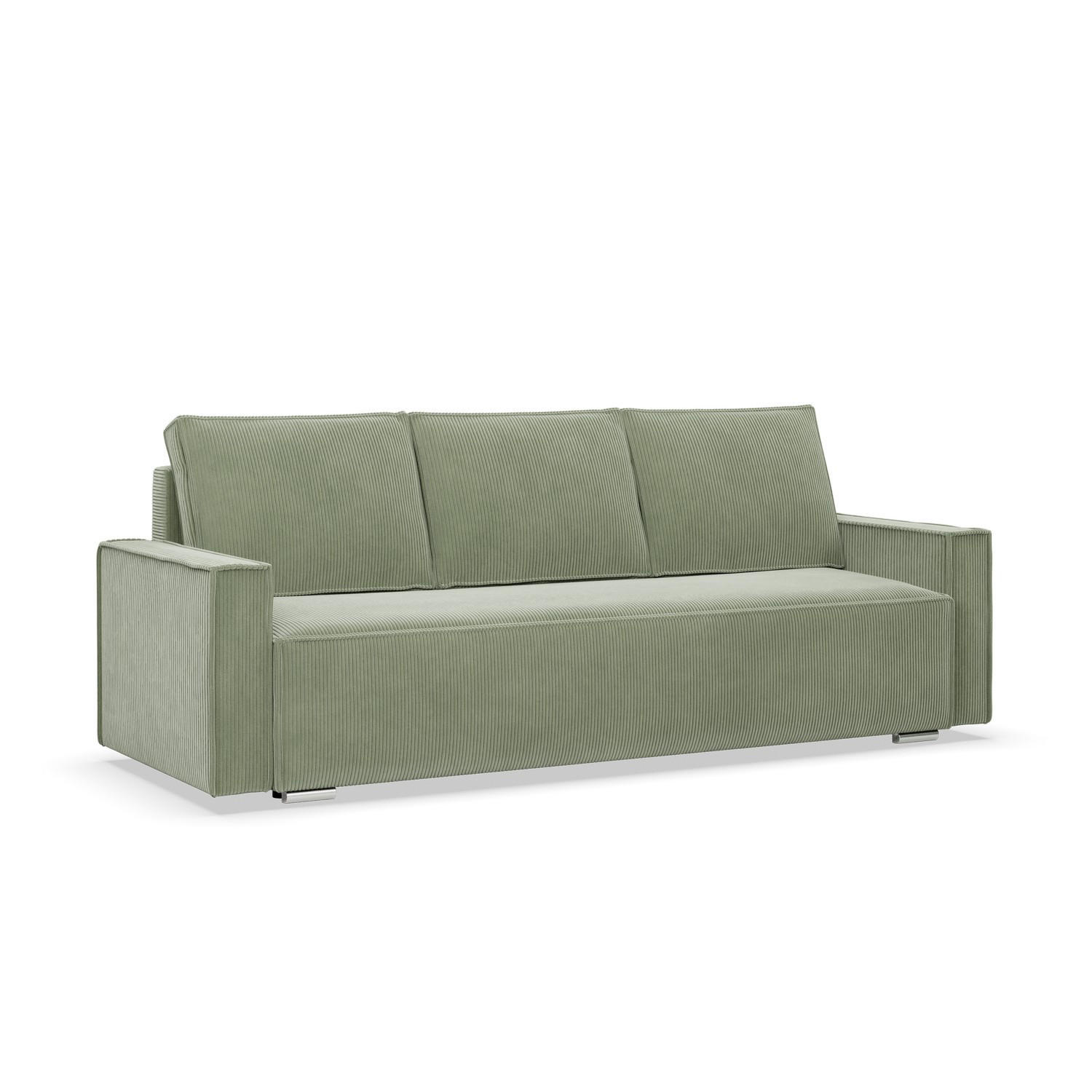 SOFA 3-SITZER MIT SCHLAFFUNKTION NOTO Grün - Grün, Textil (95/92/220cm) - Mebligo