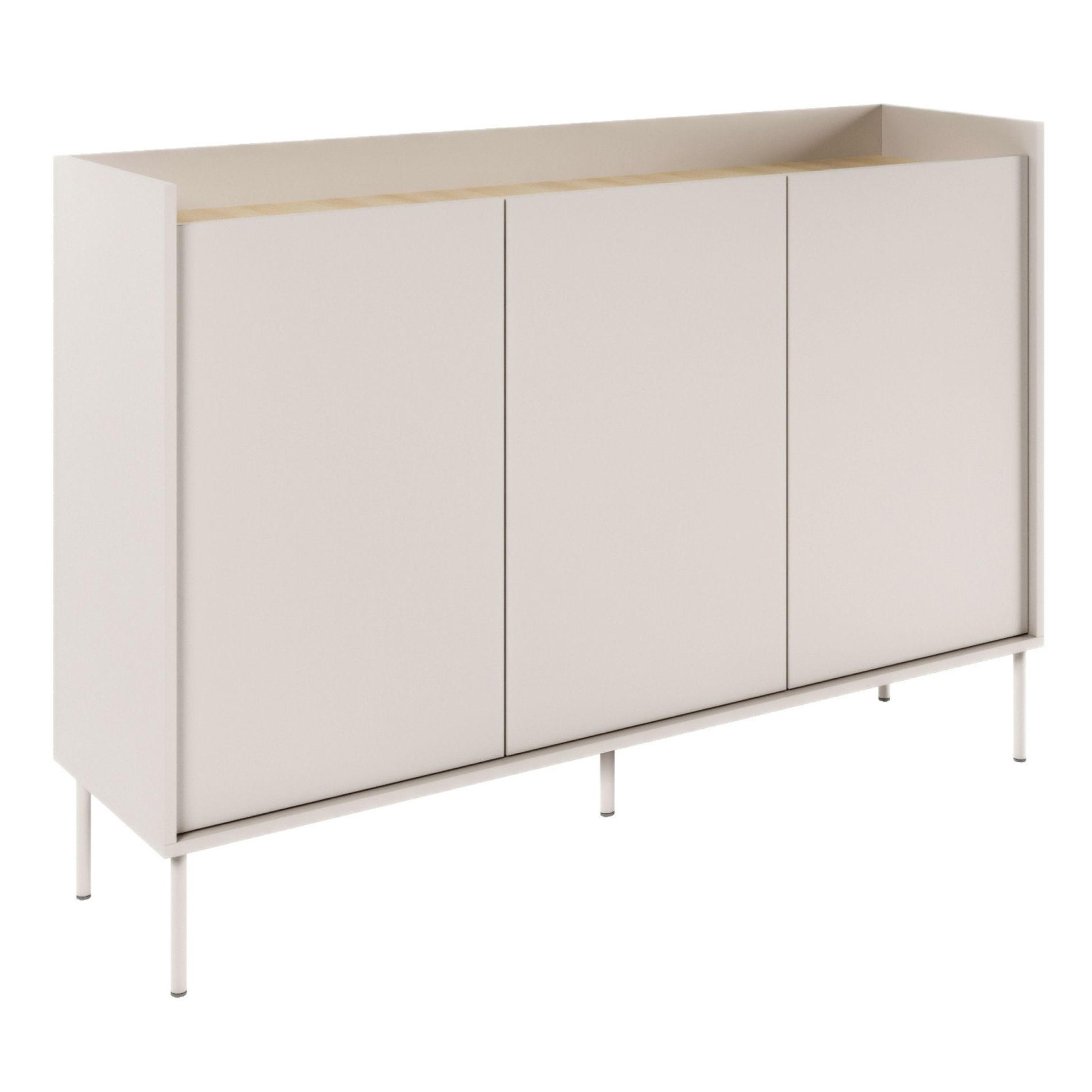 SIDEBOARD Tovi Kaschmirgrau / Holzoptik Eiche 140 cm - Kaschmir, Holzwerkstoff/Metall (139.8/95.5/36.4cm) - Selsey