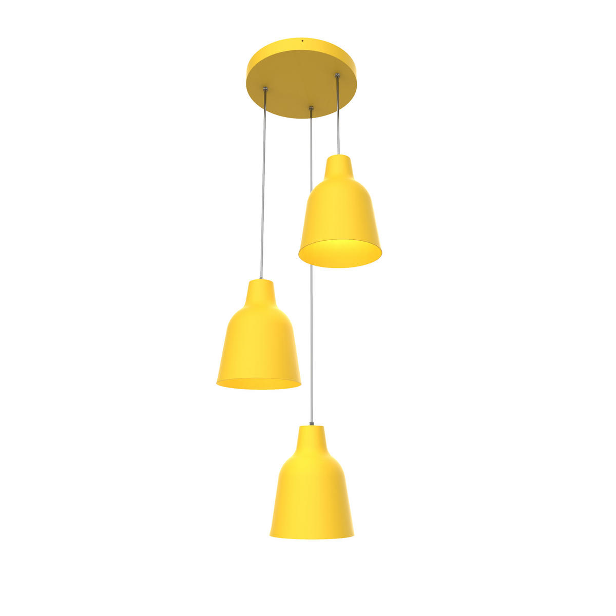 HÄNGELEUCHTE - Gelb, Metall (35/35/22cm) - Lumicom