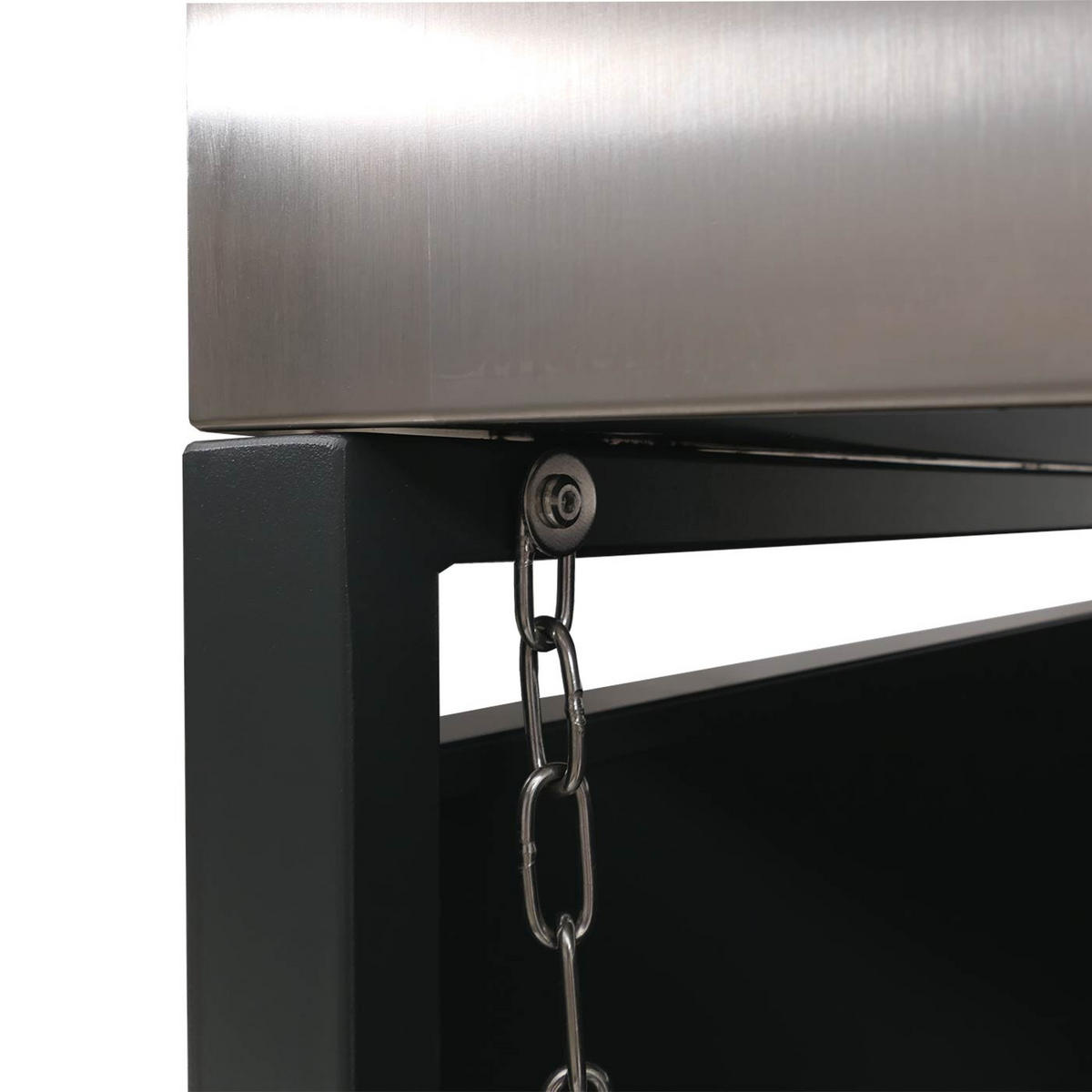 MÜLLTONNENBOX 3er mit Pflanzkasten HxBxT 125x196x84cm Anthrazit Edelstahl - Anthrazit, Metall (196/125/84cm) - PROREGAL