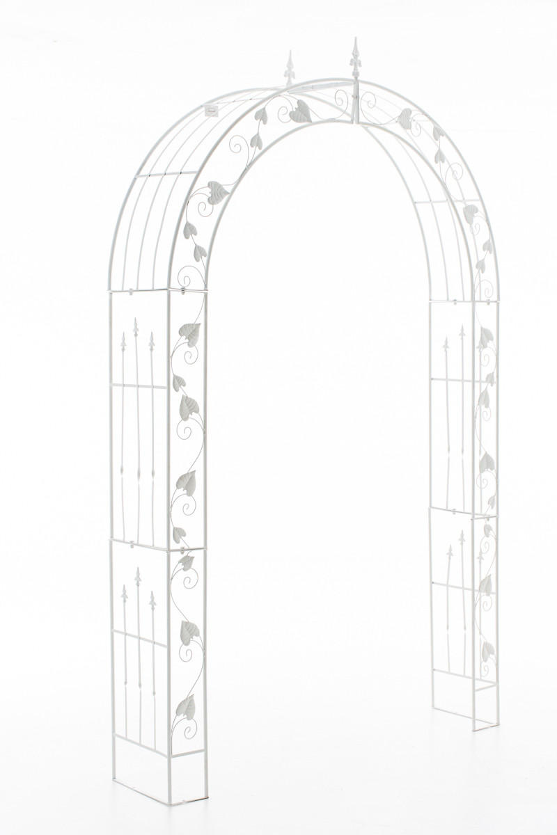 ROSENBOGEN Lübeck 146x35,5x247,5cm Metall Weiß Rankhilfe - Weiß, Metall (146/247.5/35.5cm) - DELUKE