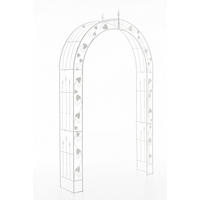 ROSENBOGEN Lübeck 146x35,5x247,5cm Metall Weiß Rankhilfe - Weiß, Metall (146/247.5/35.5cm) - DELUKE