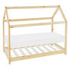 KINDERBETT mit Dach und Matratze 80x160 cm Natur - Naturfarben, Holz (80/160cm) - ML-DESIGN