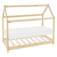 KINDERBETT mit Dach und Matratze 80x160 cm Natur - Naturfarben, Holz (80/160cm) - ML-DESIGN
