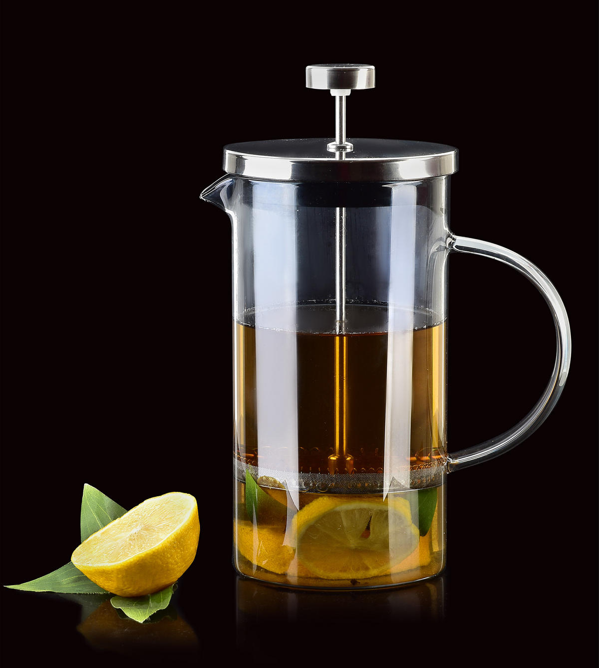 FRENCH PRESS, borosilikátové sklo, šedá - šedá, sklo (11/22/15.5cm) - Mondex