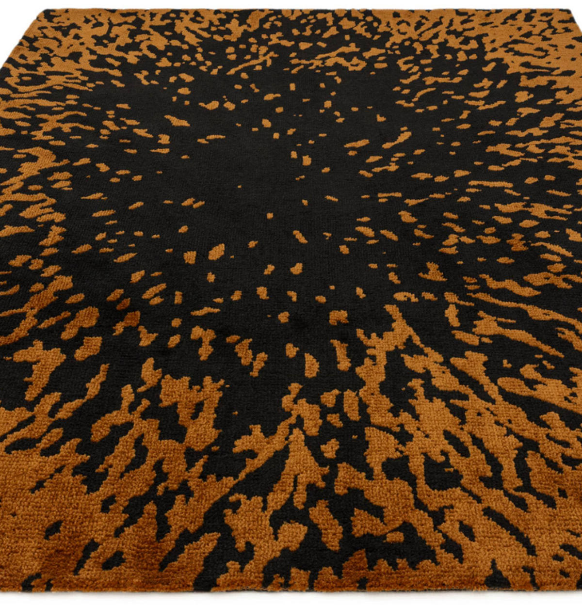 TEPPICH modern Flachgewebe STAIN Schwarz 120 x 170 cm - Schwarz, Textil (120/170cm) - Novatrend