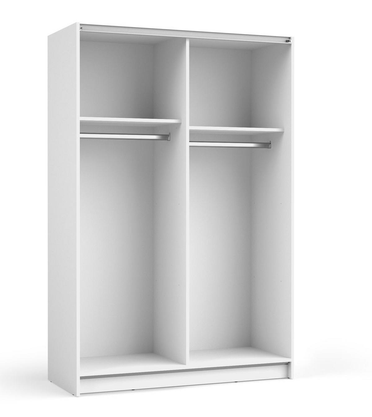 SCHWEBETÜRENSCHRANK Sofia weiß 120 / 54 / 182cm - Weiß, Holz/Holzwerkstoff (120/182/54cm) - Feldmann-Wohnen