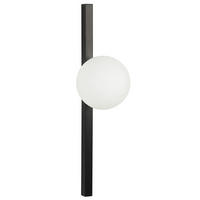 WANDLEUCHTE Isabella 17/15/55 cm - Schwarz, Glas (15/55/17cm) - Beliani