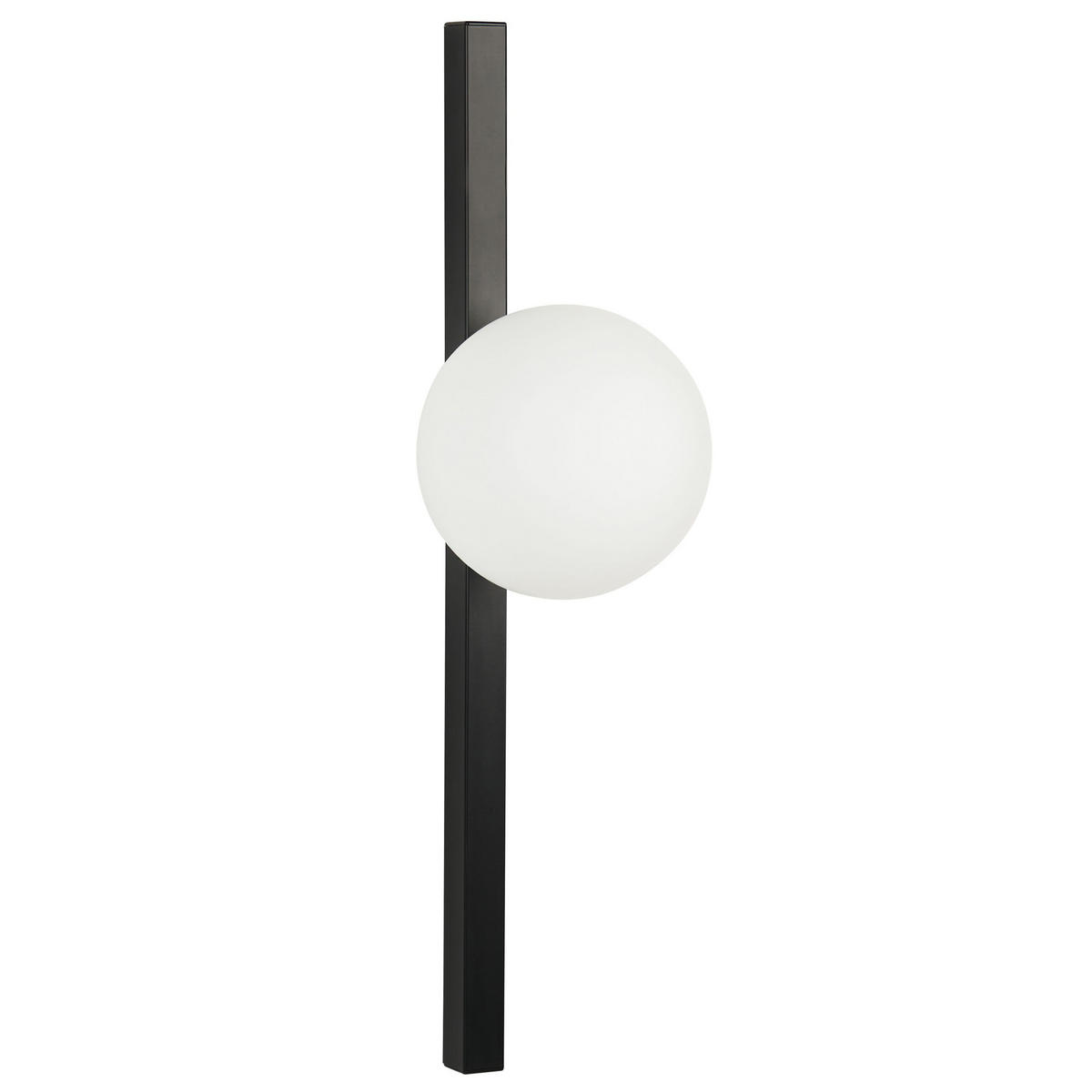 WANDLEUCHTE Isabella 17/15/55 cm - Schwarz, Glas (15/55/17cm) - Beliani