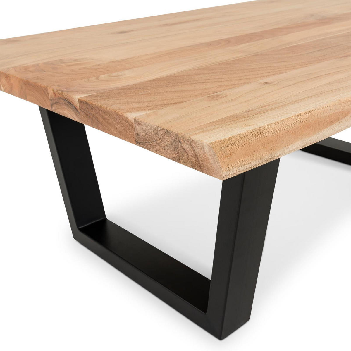 COUCHTISCH SAMIA natur, schwarz - Naturfarben, Holz/Metall (75/120/46cm) - IDIMEX