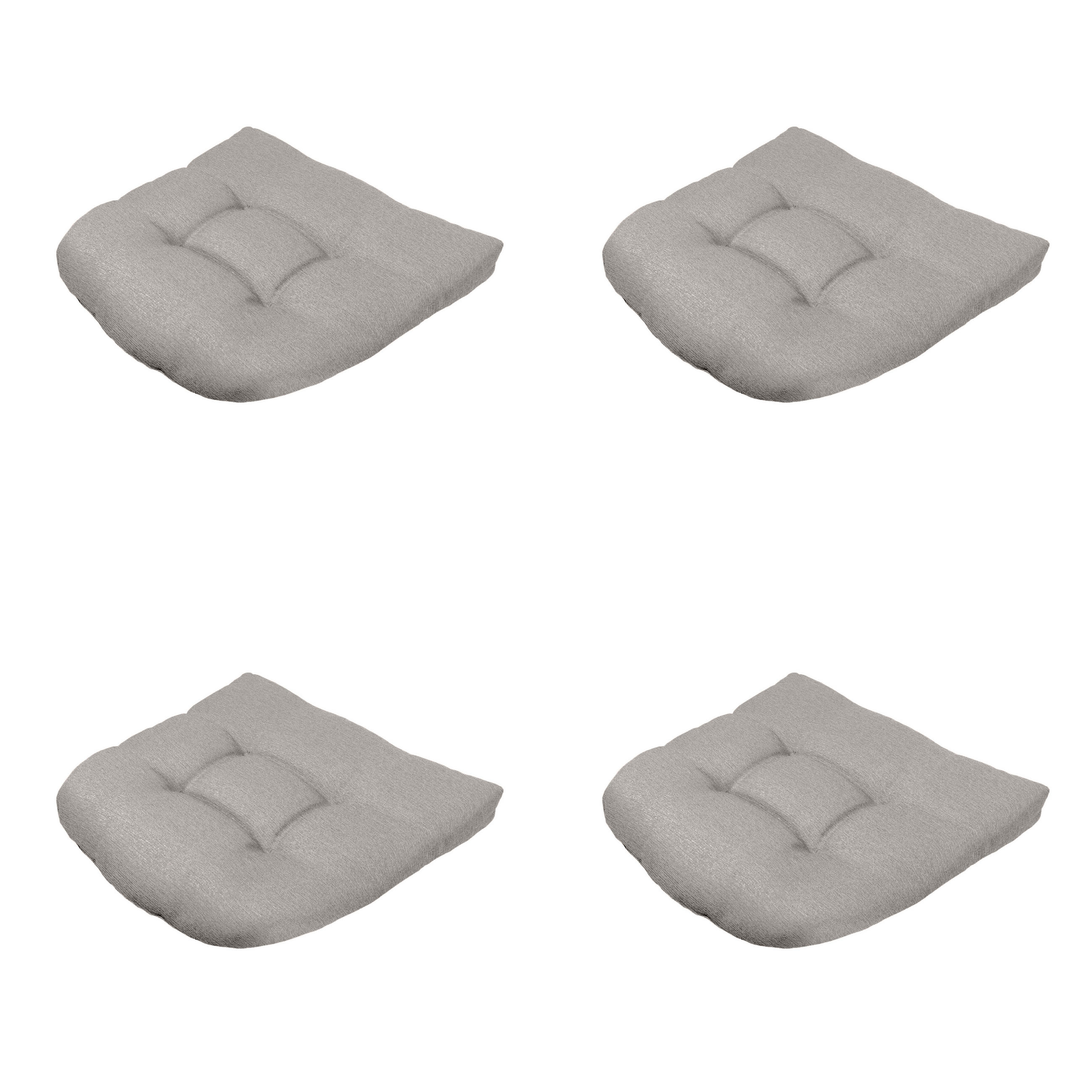 SITZKISSEN Napels - Taupe - 46/46/6 cm - 4er-Set - Taupe, Textil (46/6/46cm) - Madison