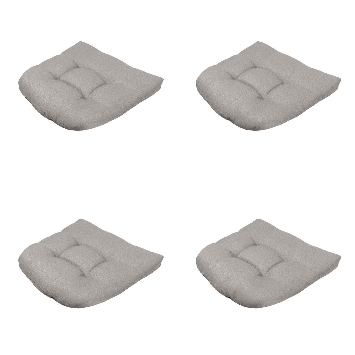 SITZKISSEN Napels - Taupe - 46/46/6 cm - 4er-Set - Taupe, Textil (46/6/46cm) - Madison