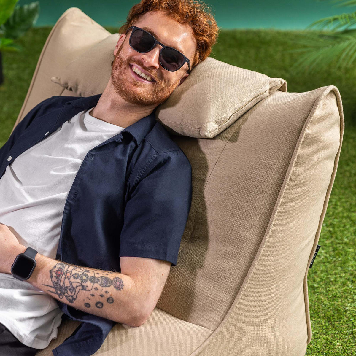 SITZSACK Outdoor Nova - Beige, Textil (84/68/108cm) - icon