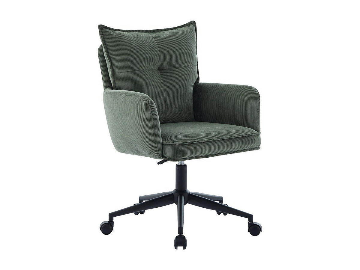 BÜROSTUHL ohne Armlehnen - 59.5 cm x 64 cm - stoff - grün Bataru - Grün, Textil (59.5/88/64cm) - Vente-Unique