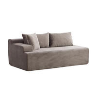SOFAELEMENT DE-35139 linke Grau - Grau, Textil (99/74.5/172cm) - ComfortXL