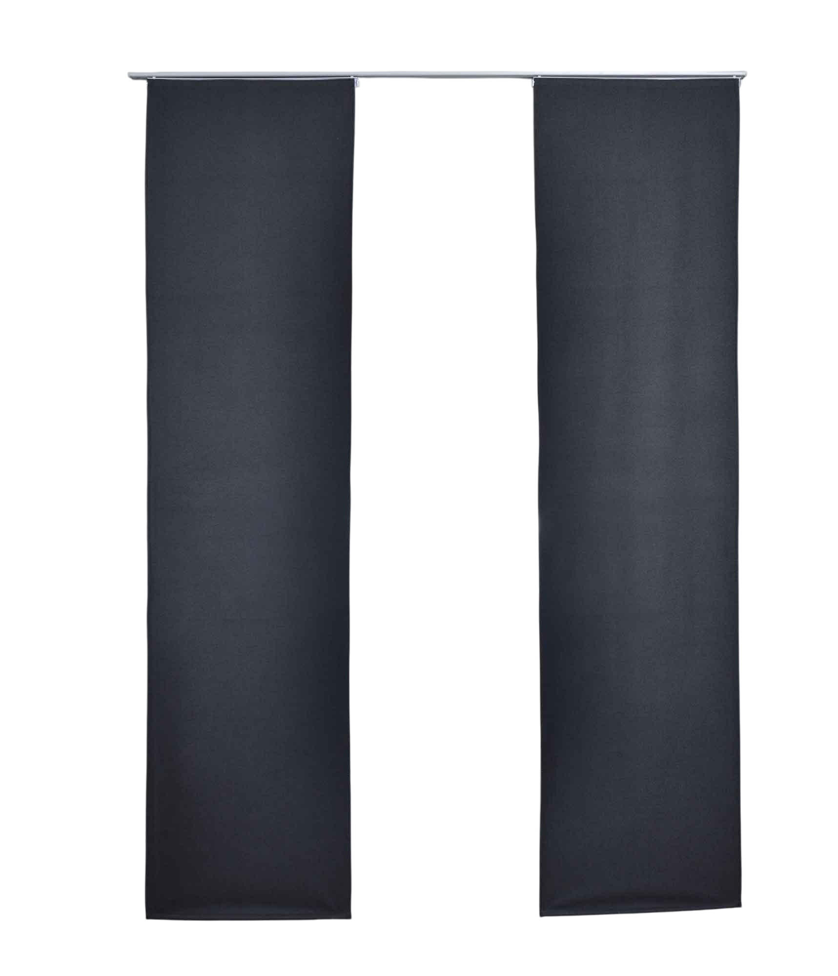 VORHANG 2ER SET »München Dark« HxB 245x60 cm Dunkelgrau - Dunkelgrau, Textil (60/245cm) - Gardinenbox