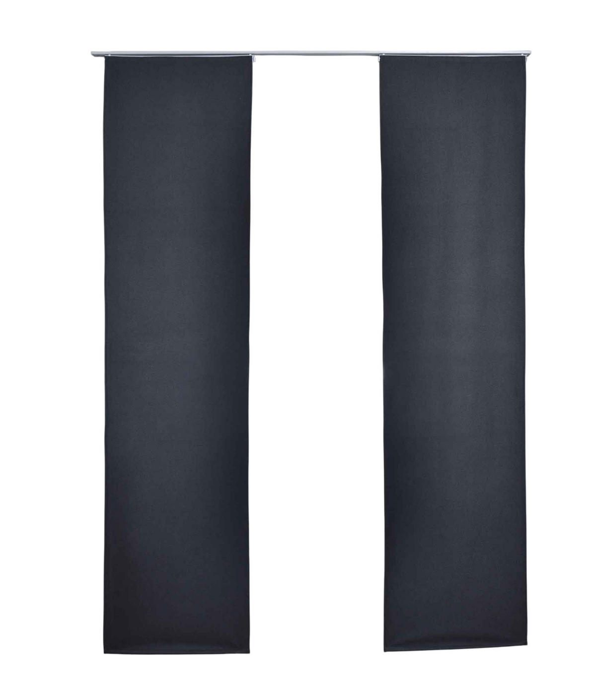 SCHIEBEVORHANG 2ER SET »München Dark« HxB 245x60 cm Dunkelgrau - Dunkelgrau, Textil (60/245cm) - Gardinenbox
